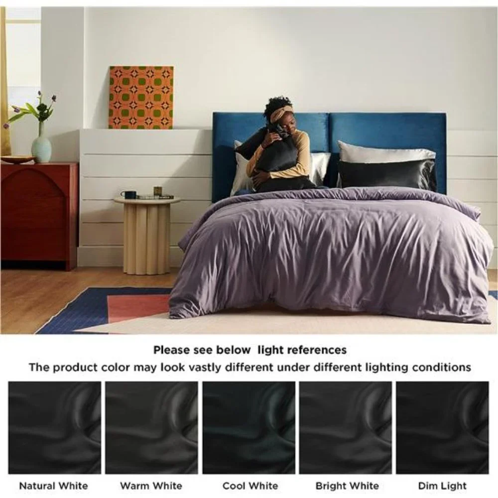 NEW in Box, Satin Pillowcase for Hair and Skin Queen - Black Silk -2 Pack 20x30